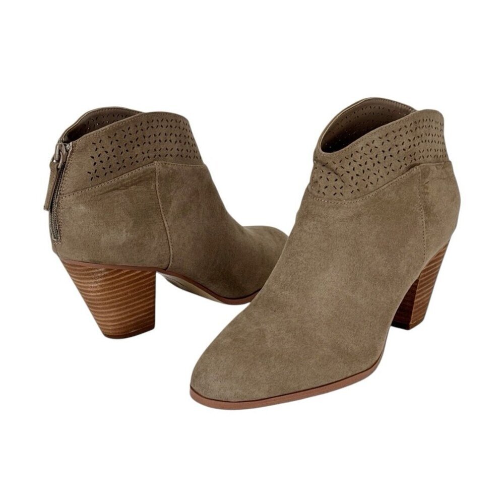 Violet & Red‎ Jackson Women's 10 Lazer Cut Topline Bootie Taupe NWOB 9320